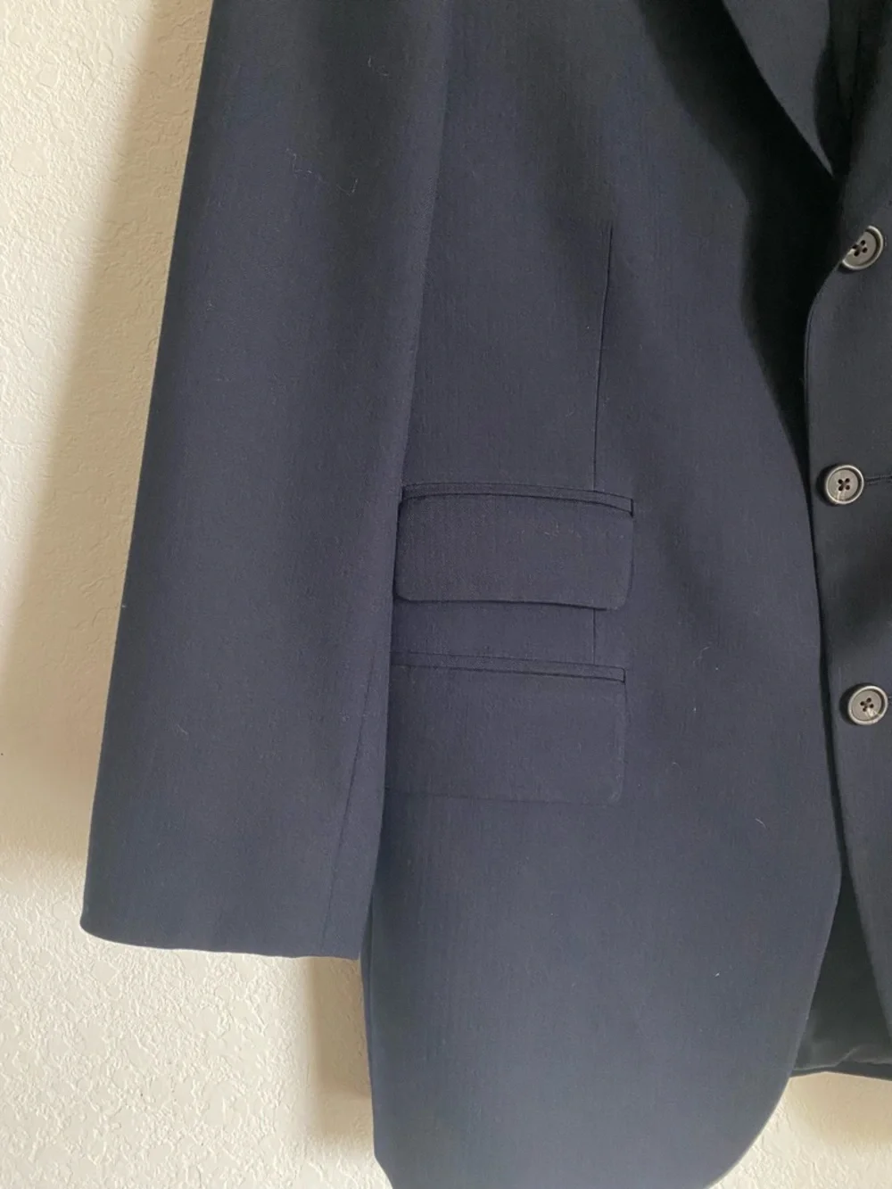 Ralph Ralph Lauren Pure New Wool Classic Navy Single Breasted Office Blazer 40R - Picture 12 of 16